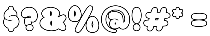 Fanky Bubble Graffiti Line Font OTHER CHARS