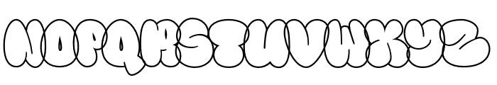 Fanky Bubble Graffiti Line Font UPPERCASE