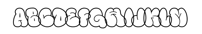 Fanky Bubble Graffiti Line FONT