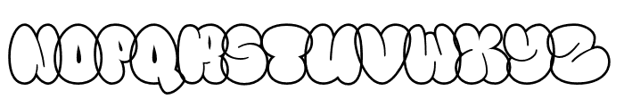 Fanky Bubble Graffiti Line Font LOWERCASE