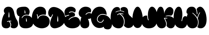 Fanky Bubble Graffiti Font UPPERCASE