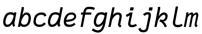 Fantasque Sans Mono Italic Font LOWERCASE