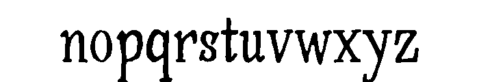Fantores Regular Font LOWERCASE