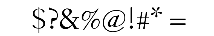 Fanwood Regular Font OTHER CHARS