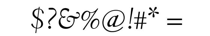 Fanwood TT Italic Font OTHER CHARS