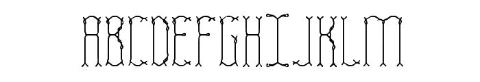 Fascii Twigs BRK Font UPPERCASE