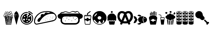 Fast Food Icons Font LOWERCASE