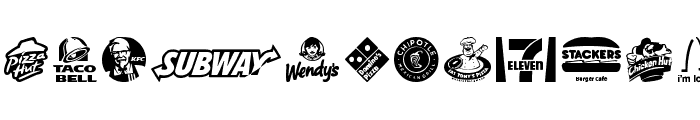 Fast Food logos Font UPPERCASE