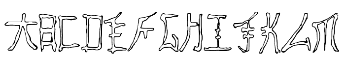 Fast Monk Ink Outline Regular Font UPPERCASE