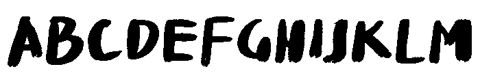 Fat Brush WK Font UPPERCASE