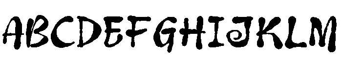 Faulty Scribble Font UPPERCASE