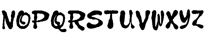 Faulty Scribble Font UPPERCASE