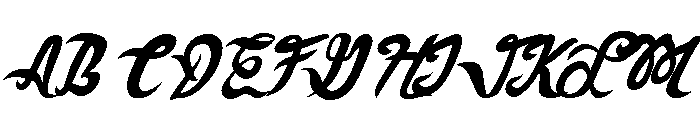 FauquierVeryItalic Font UPPERCASE