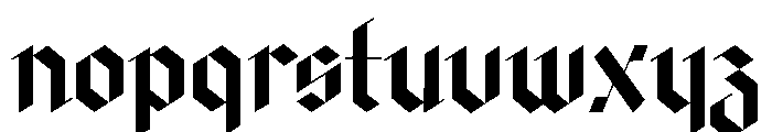 faghagblackpro Font LOWERCASE