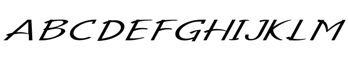 Famico-ExtraexpandedItalic Font UPPERCASE