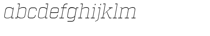 Factoria Thin Italic Font LOWERCASE