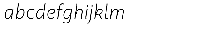 Faible Light Italic Font LOWERCASE
