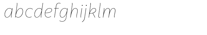 Faible Thin Italic Font LOWERCASE