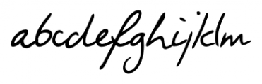 Fabio Handwriting Regular Font LOWERCASE