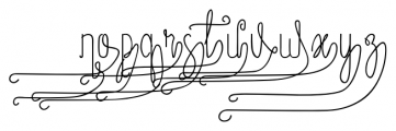 Fantasia Monoline Alt 03 Font LOWERCASE