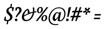 Farrerons Serif  Demi Bold Italic Font OTHER CHARS