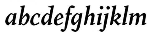 Farrerons Serif  Demi Bold Italic Font LOWERCASE