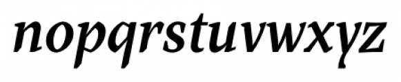 Farrerons Serif  Demi Bold Italic Font LOWERCASE