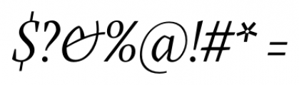 Farrerons Serif  Light Italic Font OTHER CHARS