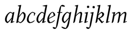 Farrerons Serif  Light Italic Font LOWERCASE