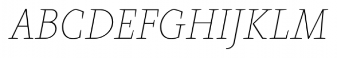 Farrerons Serif  Thin Italic Font UPPERCASE