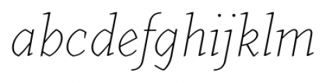 Farrerons Serif  Thin Italic Font LOWERCASE