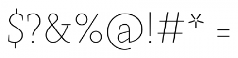 Farrerons Serif  Thin Font OTHER CHARS