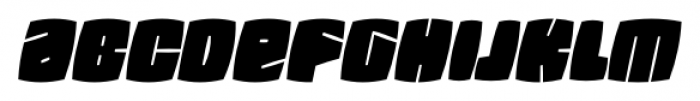 Fatquad 4F Condensed Italic Font LOWERCASE