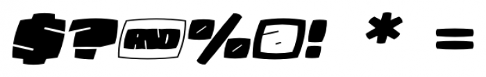 Fatquad 4F Wide Italic Font OTHER CHARS