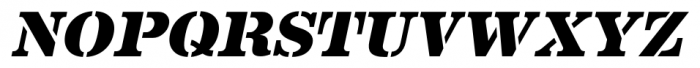Favorite Stencil JNL Oblique Font UPPERCASE