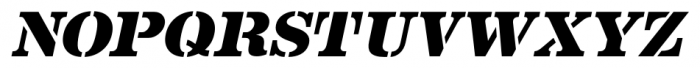 Favorite Stencil JNL Oblique Font LOWERCASE