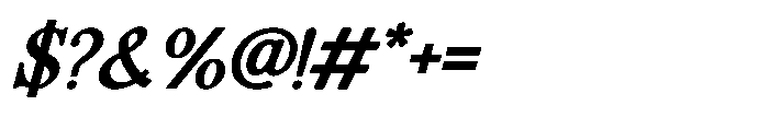 FA Alvensvo Bold Italic Font OTHER CHARS