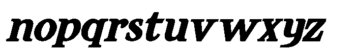 FA Alvensvo Bold Italic Font LOWERCASE