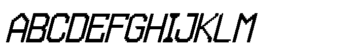 FA Dotabyte Italic Font UPPERCASE