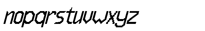 FA Dotabyte Italic Font LOWERCASE