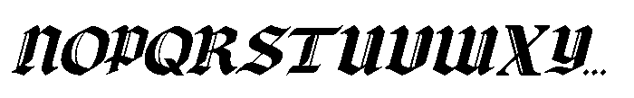 FA Gravethorn Italic Font UPPERCASE