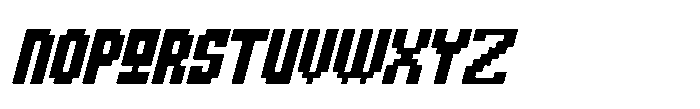 FA Nexpix Italic Font UPPERCASE