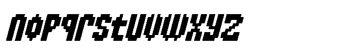 FA Nexpix Italic Font LOWERCASE
