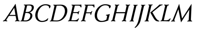 Faber Serif Pro 56 Kursiv Font UPPERCASE