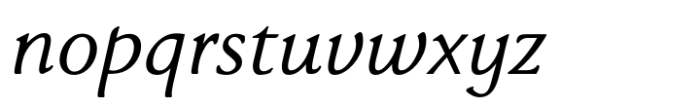 Faber Serif Pro 56 Kursiv Font LOWERCASE