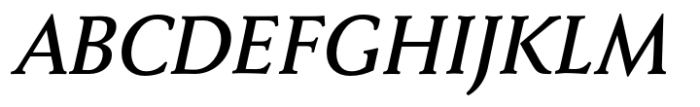 Faber Serif Pro 66 Kraeftig Kursiv Font UPPERCASE