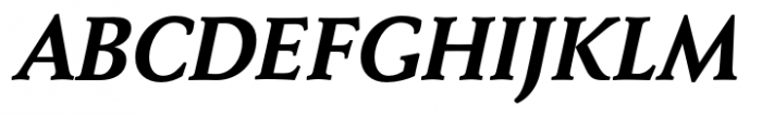 Faber Serif Pro 76 Halbfett Kursiv Font UPPERCASE