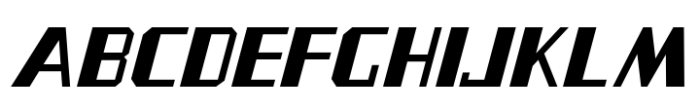 Fabricated Lettering JNL Oblique Font UPPERCASE