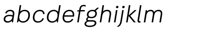 Fabriga Light Italic Font LOWERCASE