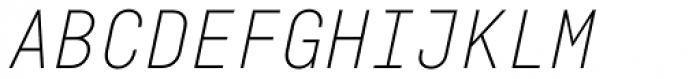 Fabrikat Mono Thin Italic Font UPPERCASE
